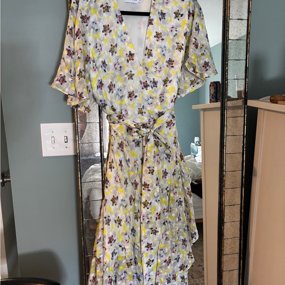 Tanya Taylor Multicolor Floral High Low Dress